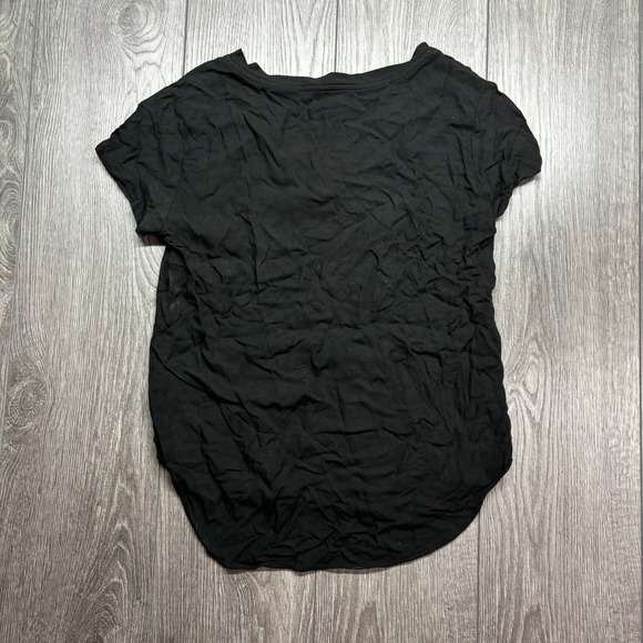 Cloth & Stone 2 Lot T Shirt Top Womens XS Black V Neck Short Sleeve Rayon - Picture 7 of 10